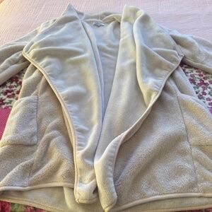 Super cozy and plush oatmeal colored cardigan